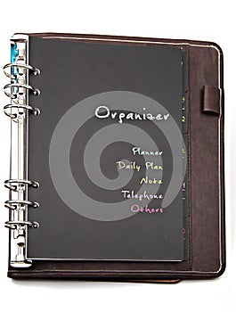 Personal organizer isolated