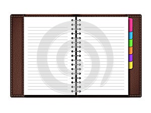 Personal organizer on white background