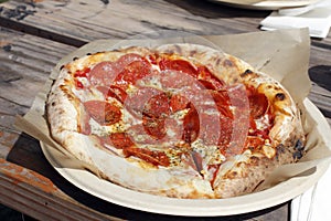Personal Pepperoni Cheese Pizza on a Plate