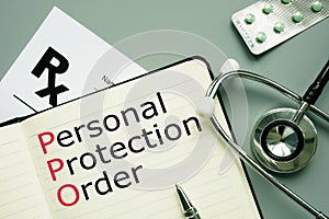 Personal Protection Order PPO is shown on the photo using the text