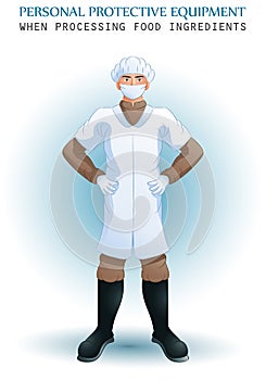 Personal protective equipment when processing food ingredients