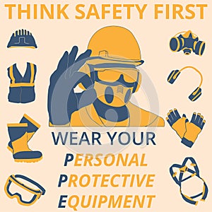 Personal Protective Equipment vector illustration