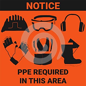 Personal Protective Equipment vector illustration set