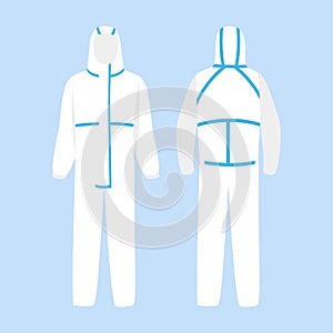 Personal protective suit PPE Clothing isolated and Safety Equipment for prevent Corona virus