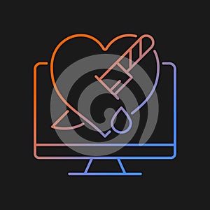 Personal revenge gradient vector icon for dark theme