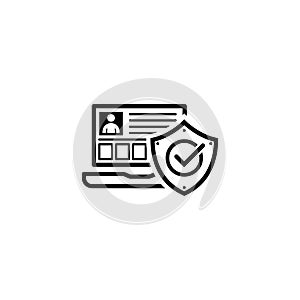 Personal Security Icon. Flat Design