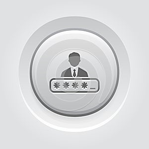 Personal Security Icon. Flat Design