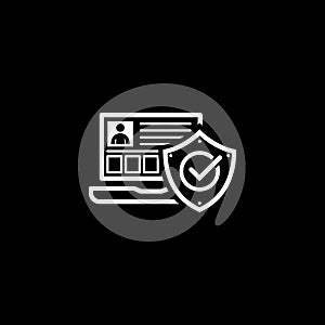 Personal Security Icon. Flat Design.