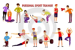 Personal Sport Trainer Orthogonal Icons photo