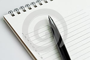 Personal to do lists or new year`s resolution concept by closed