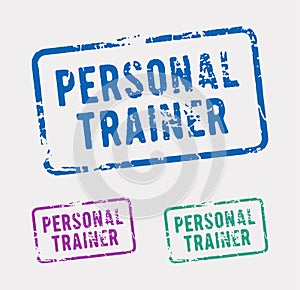 Personal trainer rubber stamp