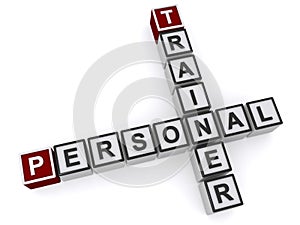 Personal trainer word block