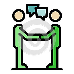 Personal traits communication icon color outline vector