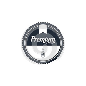 personal vaporizer e-cigarette e-juice liquid label badge set