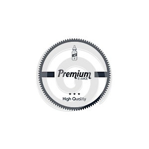 personal vaporizer e-cigarette e-juice liquid label badge set