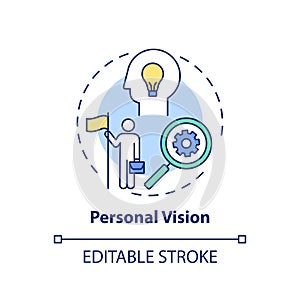 Personal vision concept icon