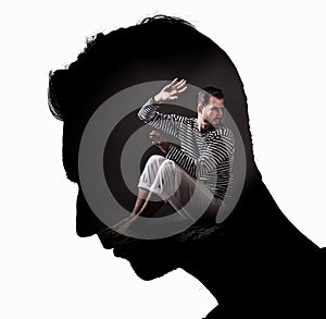 Personality in prison of the mind concept.