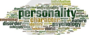 Personality word cloud