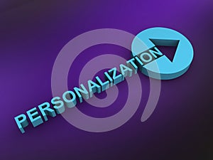 personalization word on purple