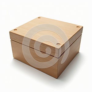 Personalized Box with Initials Engraved on It Isolated on a White Background