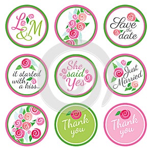 Personalized Candy Sticker Labels with rose photo
