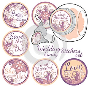 Personalized Candy Sticker Labels set photo