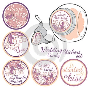 Personalized Candy Sticker Labels set photo