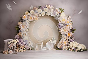 Dekorácie z svadobný deň kvety materstvo  trojrozmerný fotografovanie v štúdio 