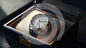 Personalized Gifts, Custom-engraved watch with initials luxury gift box.