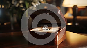 Personalized Gifts, Customized wedding ring box with initials elegant.
