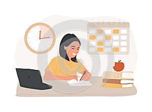 Personalized learning isolated concept vector illustration.