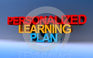 personalized learning plan on blue