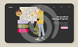 Personalized Learning Website Interface with