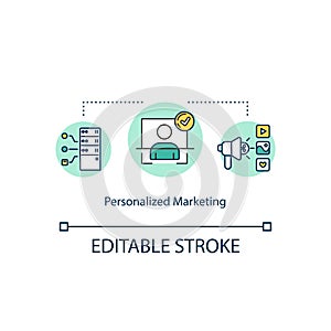Personalized marketing concept icon