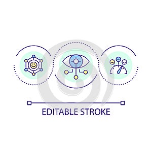 Personalized user experience loop concept icon