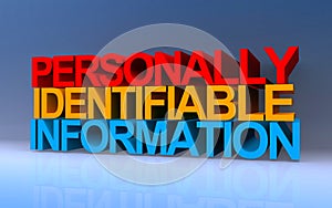 personally identifiable information on blue photo
