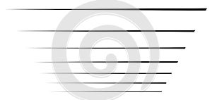 Perspective 3d lines. Stripes vanish, diminish into horizon. Simple straight, parallel strips, streaks pattern / illustration.