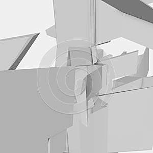 Perspective of a 3d Object based on architecture