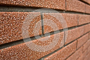 Perspective brick wall