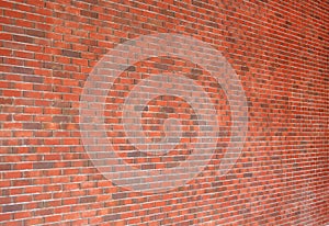 Perspective Brick wall texture background. Retro style