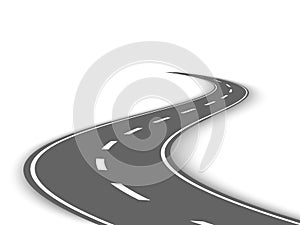 Perspective curved road template