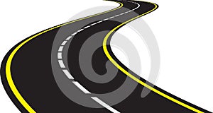 Perspective of curved road