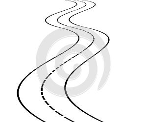 Perspective of curved road