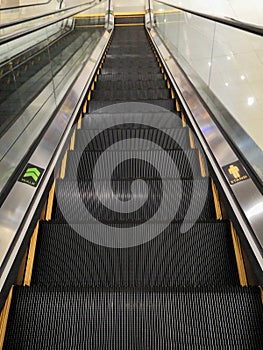 Perspective of escalator