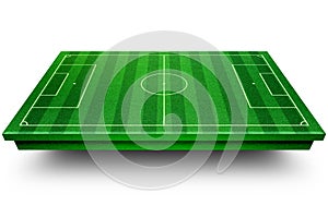 Perspective of football field, Soccer field collection. Football stadium with white lines marking the pitch. Perspective elements