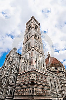 The perspective of the Giotto Bell Tower in Florence photo