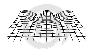 Perspective Grid Abstract Background, vector design Generative AI