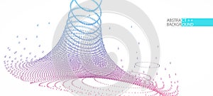 Perspective grid background. Technologyscience style. Vector Illustration