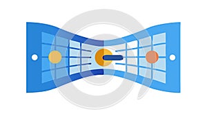 Perspective Grid Data View Vector Graphic, vector design Generative AI