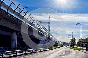 Perspective of highway entrance